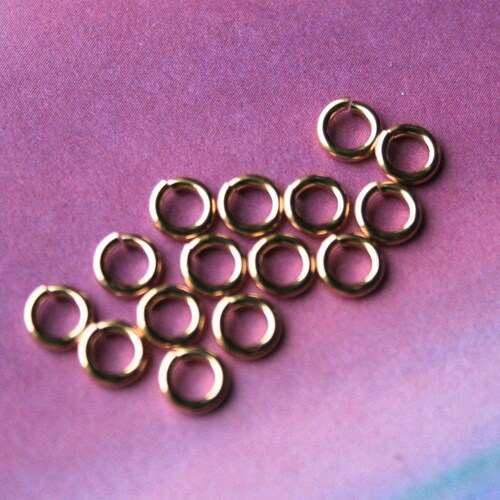 14k Gold Filled 4mm Open Jump Rings Locking Jumplocks Etsy