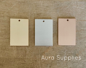 Bar Blank, 20g, 1/2&quot; x 3/4&quot;, 12.7mm x 19mm,  Gold fill bar blank, sterling silver stamp blank, rose gold bar blank, silver bar blank