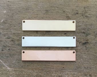 Bar Blank, 20g, 1.25&quot; x 1/4&quot;,  Gold fill bar blank, sterling silver stamp blank, rose gold bar blank, gold bar blank, silver bar blank