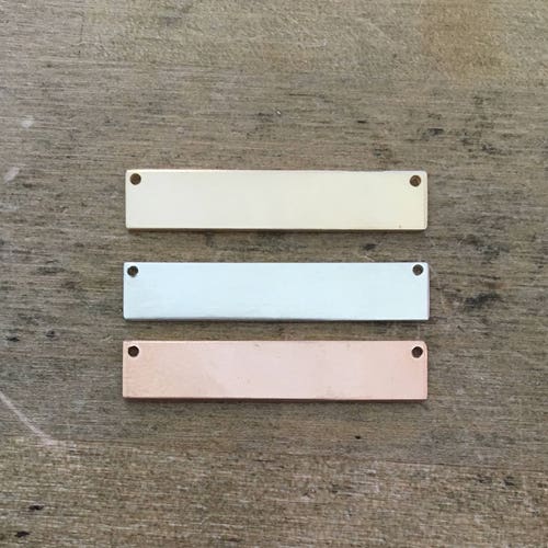 4 Personalized Stamping Blank Bar Ready to Stamp Jewelry Etsy