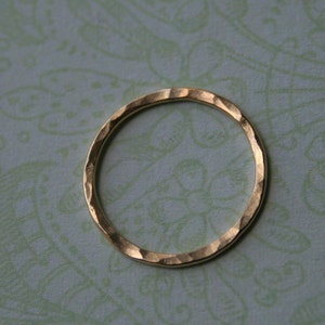 Gold Filled Link Connectors, Qty 10 Infinity Eternity Rings, Hammered, 19 Gauge, 14mm