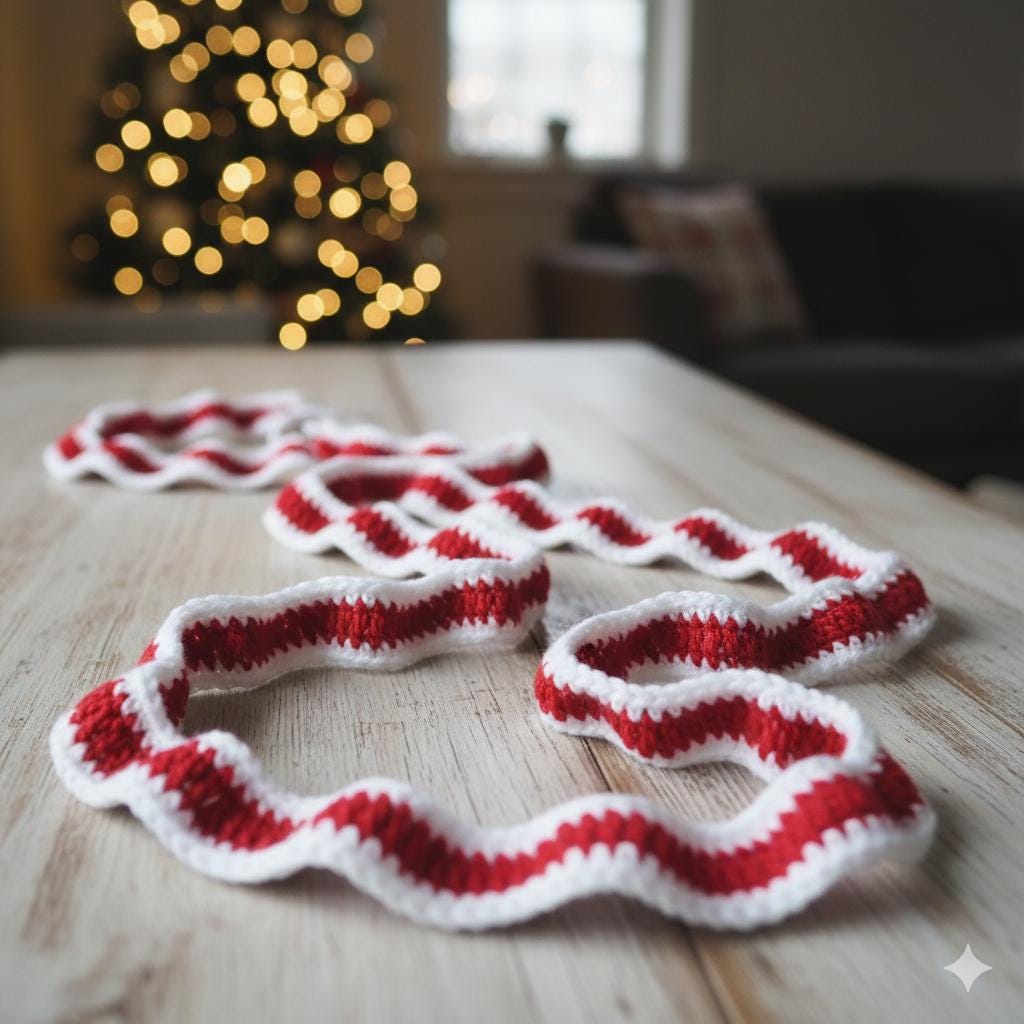 Christmas Holiday Ripple Garland Crochet Pattern, (digital Download) - Etsy