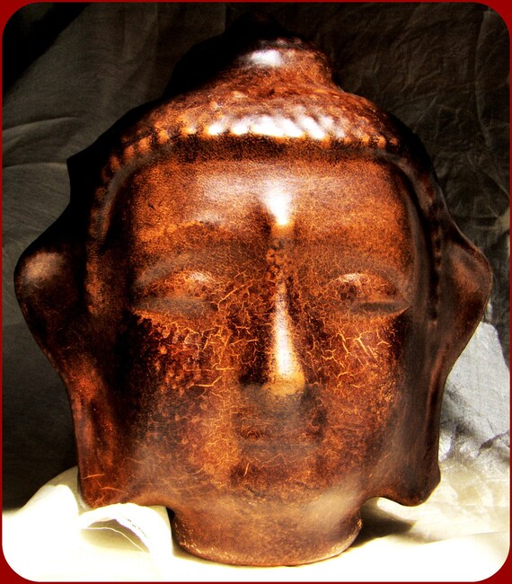 Items similar to Leather sculpture BUDDHA on Etsy