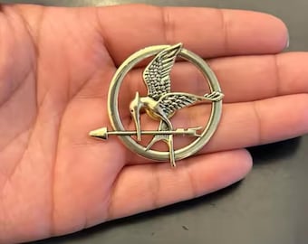 The Hunger Games Inspired Pin, Silver Birds Brooches , Gift For Gamer