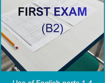 B2 Cambridge Use of English test, tips and separate grammar workbook included.