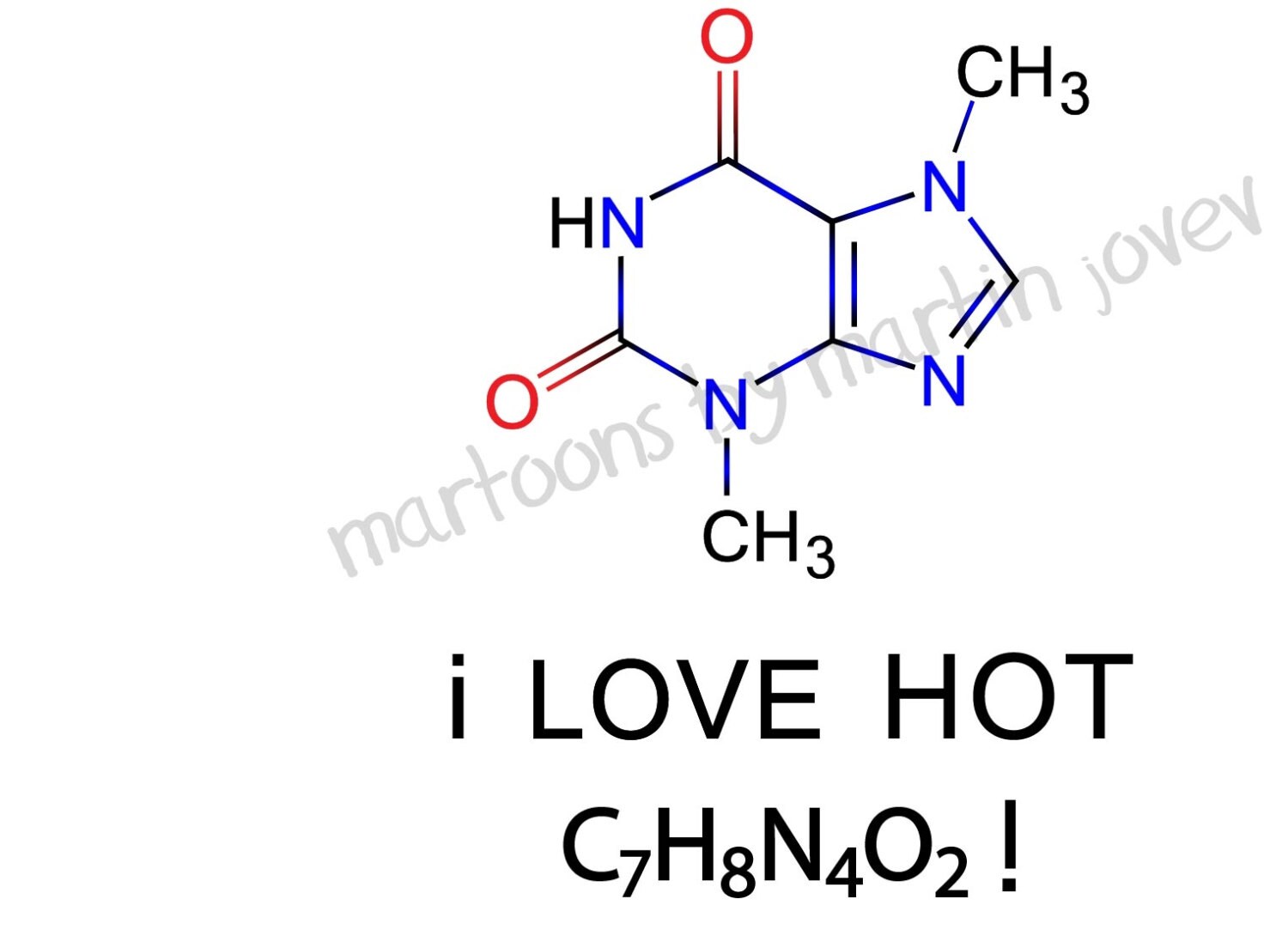 I Love Hot Chocolate Hot Cocoa Chemical Formula Molecular Etsy