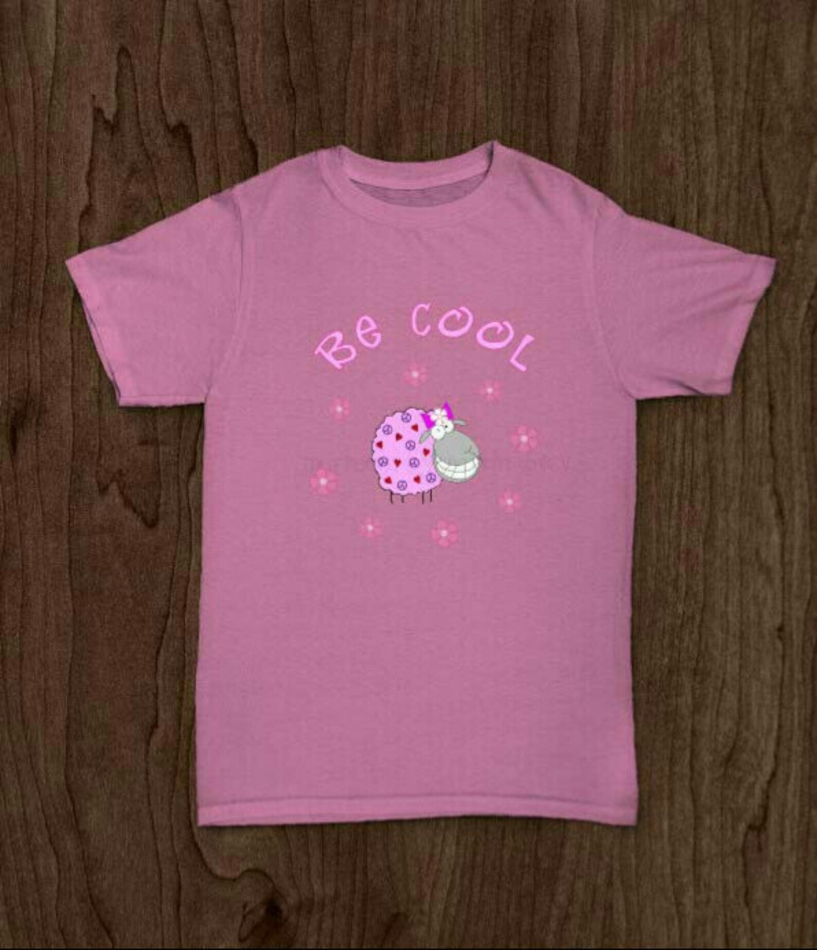 Funny Pink Shirt for Little Girl With Two Funny Pink Sheep Mug Etsy