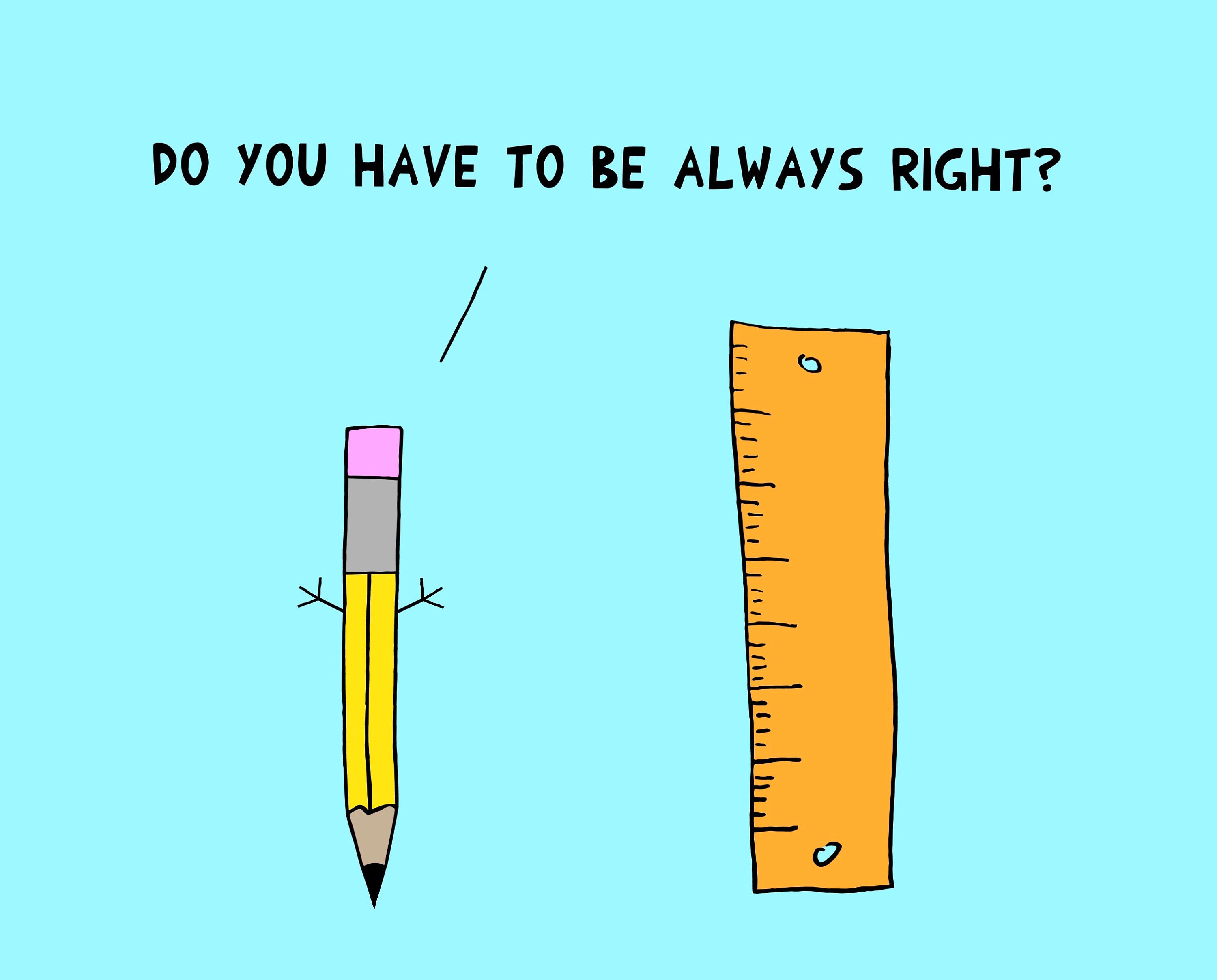 The Pencil and the Ruler Joke Etsy UK