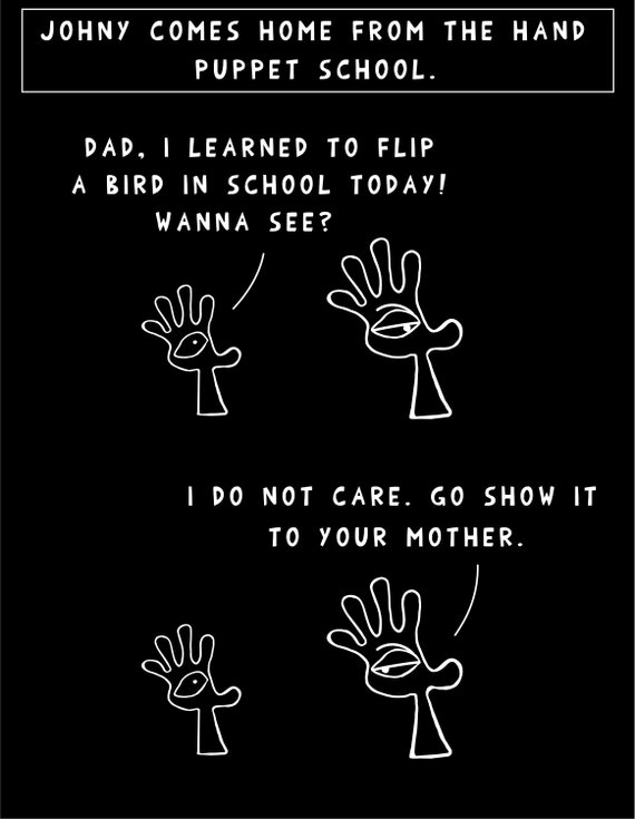The Hand Puppet Family Joke Etsy Ireland