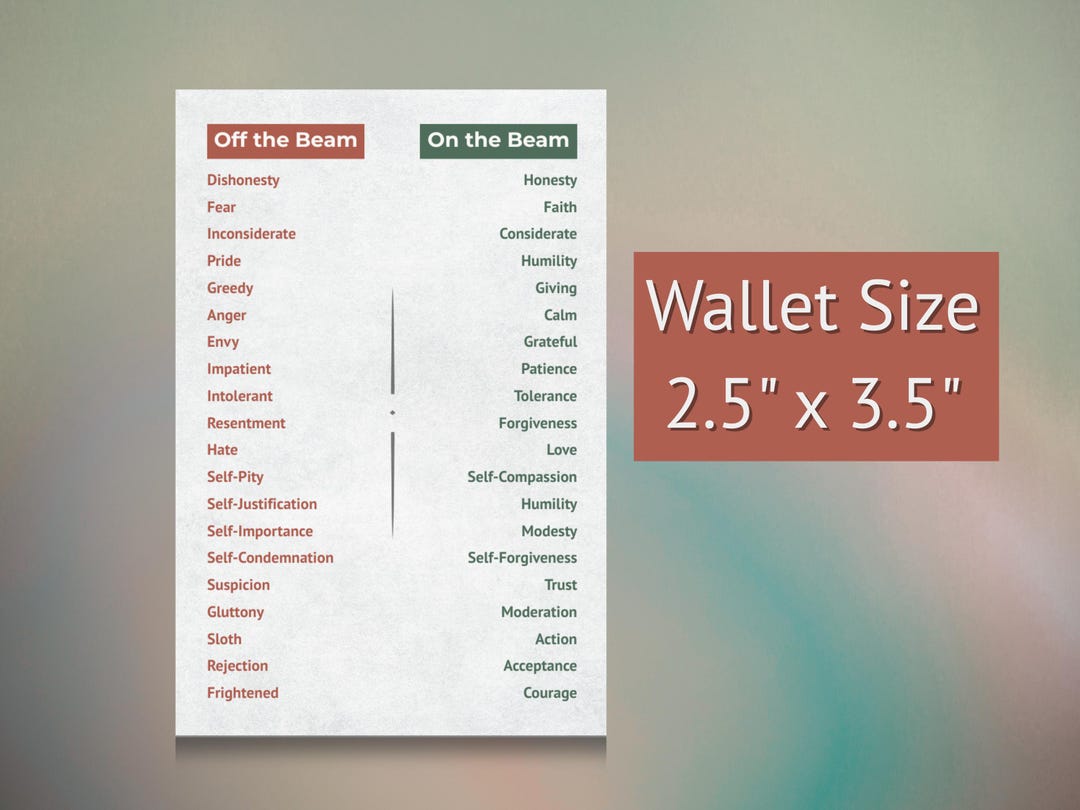 12 Steps Recovery Card, Wallet-sized Guide, Digital Download - Etsy