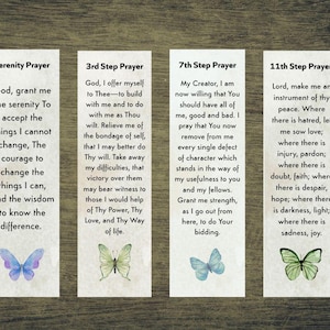 AA Big Book Prayer Bookmarks, Serenity, 3rd Step, 7th, 11th Step (Digital Download) SVG