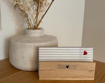 Servethouder houten klein hart