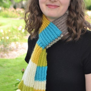 Luxury Wool Scarf. Colorful Soft Scarf. Unisex Scarf.