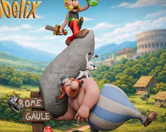 Astérix y Obélix - Estatua 3D STL | Modelo 3D de alta calidad para impresión STL