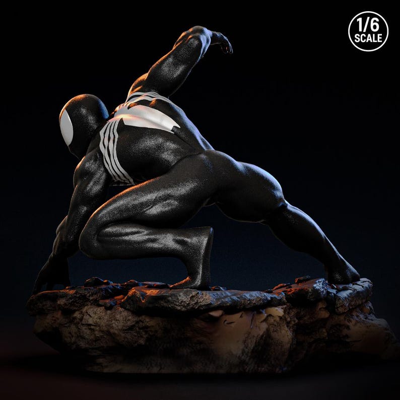 Symbiote Spider Man From Venom - Statue 3D STL | High Detail 3D Print ...