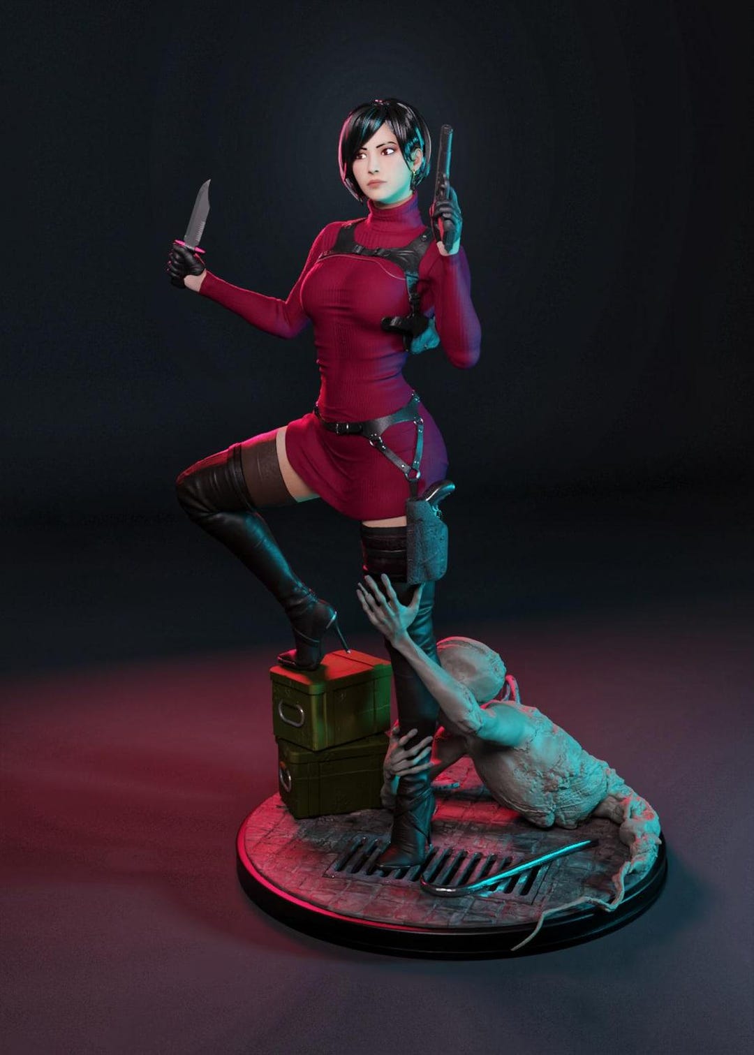 Ada Wong From Resident Evil - Statue 3D STL | High Detail 3D Print ...
