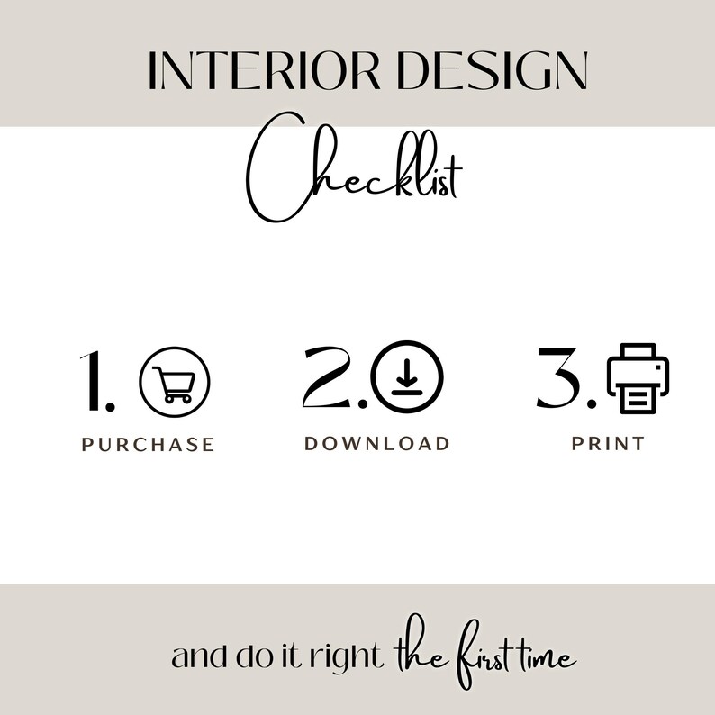 Interior Design Checklist: Room Planner, Budget Tracker (printable PDF ... - Interior Space Design Planner