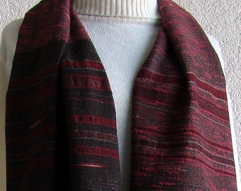 Handwoven Wrap / Shawl / Scarf - Wine and Gold
