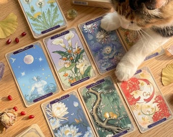 Tarot de los Gatos Errantes – Descarga digital / Baraja caprichosa / Cartas imprimibles / PDF