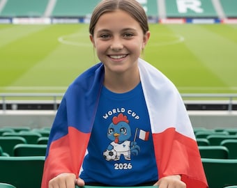Frankreich WM 2026 Jugend T-Shirt | Französisches Hahn T-Shirt