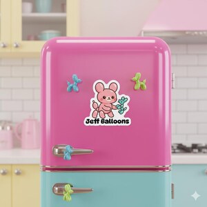 Aimant Jeff Balloons, Aimant art kawaii mignon pour enfants et décoration de réfrigérateur