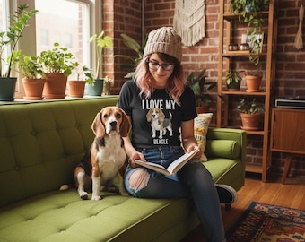 I Love My Beagle T-Shirt, Bella Canvas Unisex Tee, Dog Lover Gift