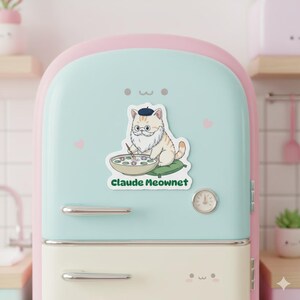 Meownet Magnet Kawaii Artist Parody Magnet for Kids and Fridge Decor