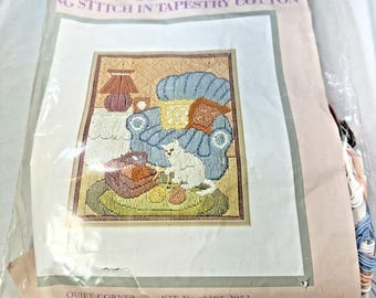VTG Anchor Quiet Corner Long Stitch In Tapestry Cotton Kit # 3385-2053