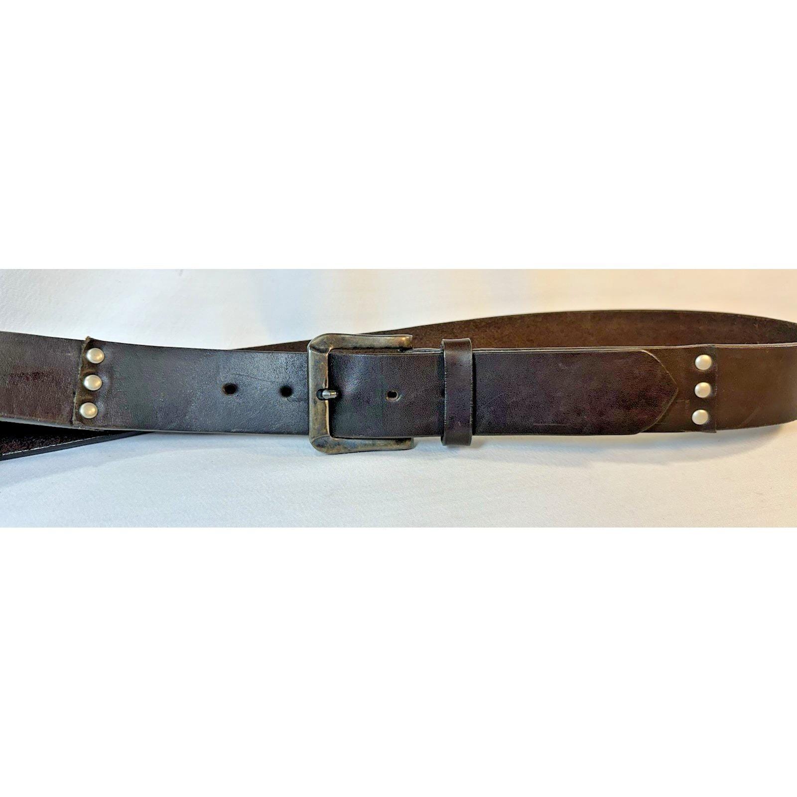Leather Belts Danny Belt Tommy Hilfiger 1980 Vintage Y2K Tommy Hilfiger Reversible Belt Navy Brown 40” Made in Taiwan main image 2
