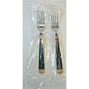 ヤマザキCACHE ゴールドアクセント 5ピースカトラリーセット×6セット Yamazaki Cache Gold Flatware - Etsy