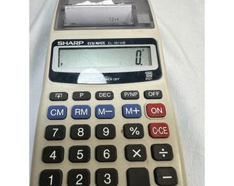 Vintage Sharp ELSI MATE EL-1611H Handheld Printing Calculator Tested Working