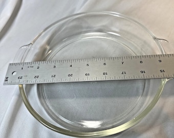Vintage PYREX Klare #221 Glas 9 ""Kuchenform, Auflaufform mit vollen Griffen, USA."