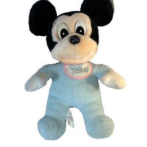 Vintage Baby Mickey Mouse Disneyland disneyworld Plush Stuffed Animal 12" EUC image 1