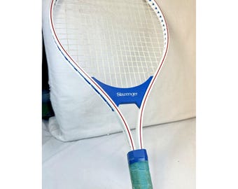 Vintage Slazenger Jimi Connors Jr. Aluminium Tennisschläger - Weiß / Blau / Rot