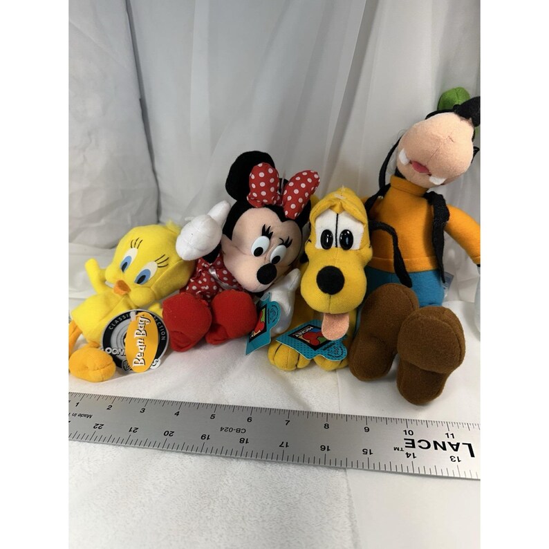 Set of 4 Vintage Applause: Minnie Mouse , Pluto,Goofy, Tweety Bird Plush ALL NWT image 5
