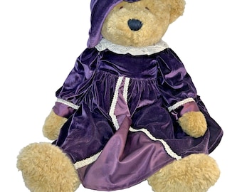 Vintage JC Penney Holiday Collection 2002 Victorian Golden Bear 27" Plush