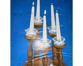 Vintage House of Lloyd 5-Tier Wooden Candelabra Stock No. 300188 In Box 1980s