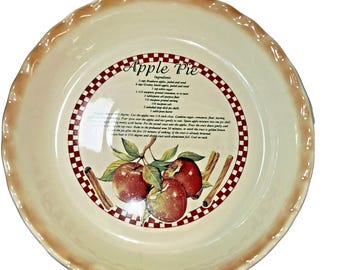 Molde para tarta de manzana Nantucket vintage de 25 cm con borde de concha
