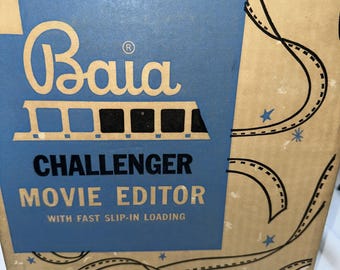 Baia Challenger 8mm Movie Editor With Fast Slipping Loading Original Box TESTED!