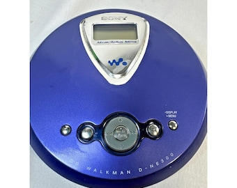 Sony D-NE300 Atrac3plus MP3 Walkman Portable CD Player - Blue - WORKING!