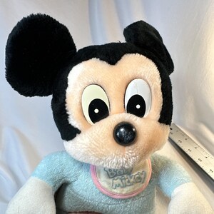 Vintage Baby Mickey Mouse Disneyland disneyworld Plush Stuffed Animal 12" EUC image 2