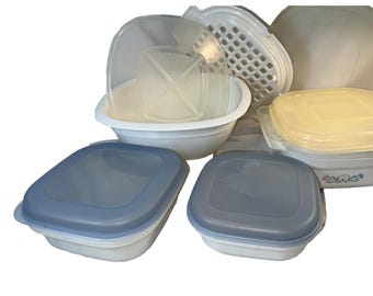 Pojemniki do przechowywania i miski do gotowania w kuchence mikrofalowej w stylu vintage Anchor Hocking Pop Top 5