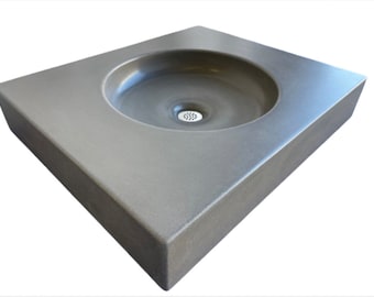 Wall mounted concrete sink, Floating concrete sink, Bathroom Sink, Bathroom Vanity, In stock - Ready to ship