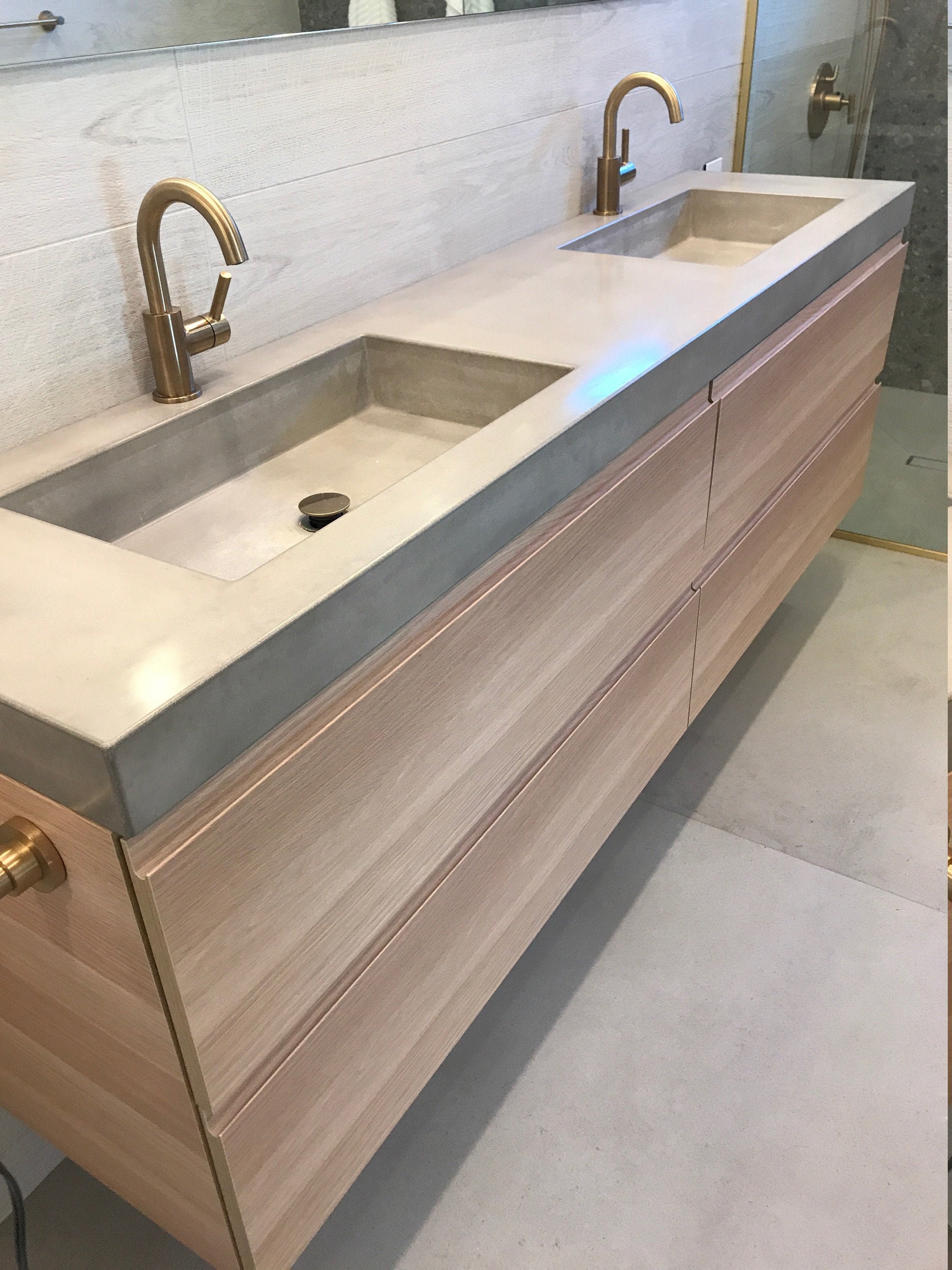 Concrete bathroom sink deals