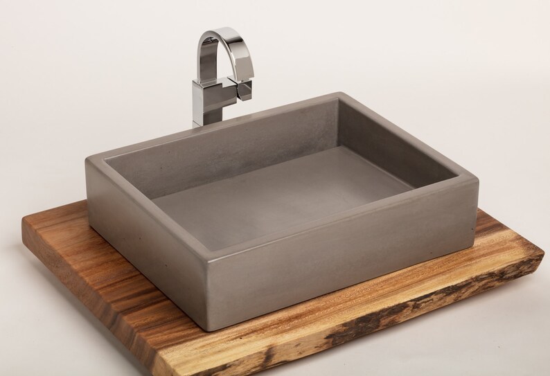 Concrete Vessel Sink Concrete Sink Vessel Sink Bathroom Sink Modern Farmhouse 4 Color Choices