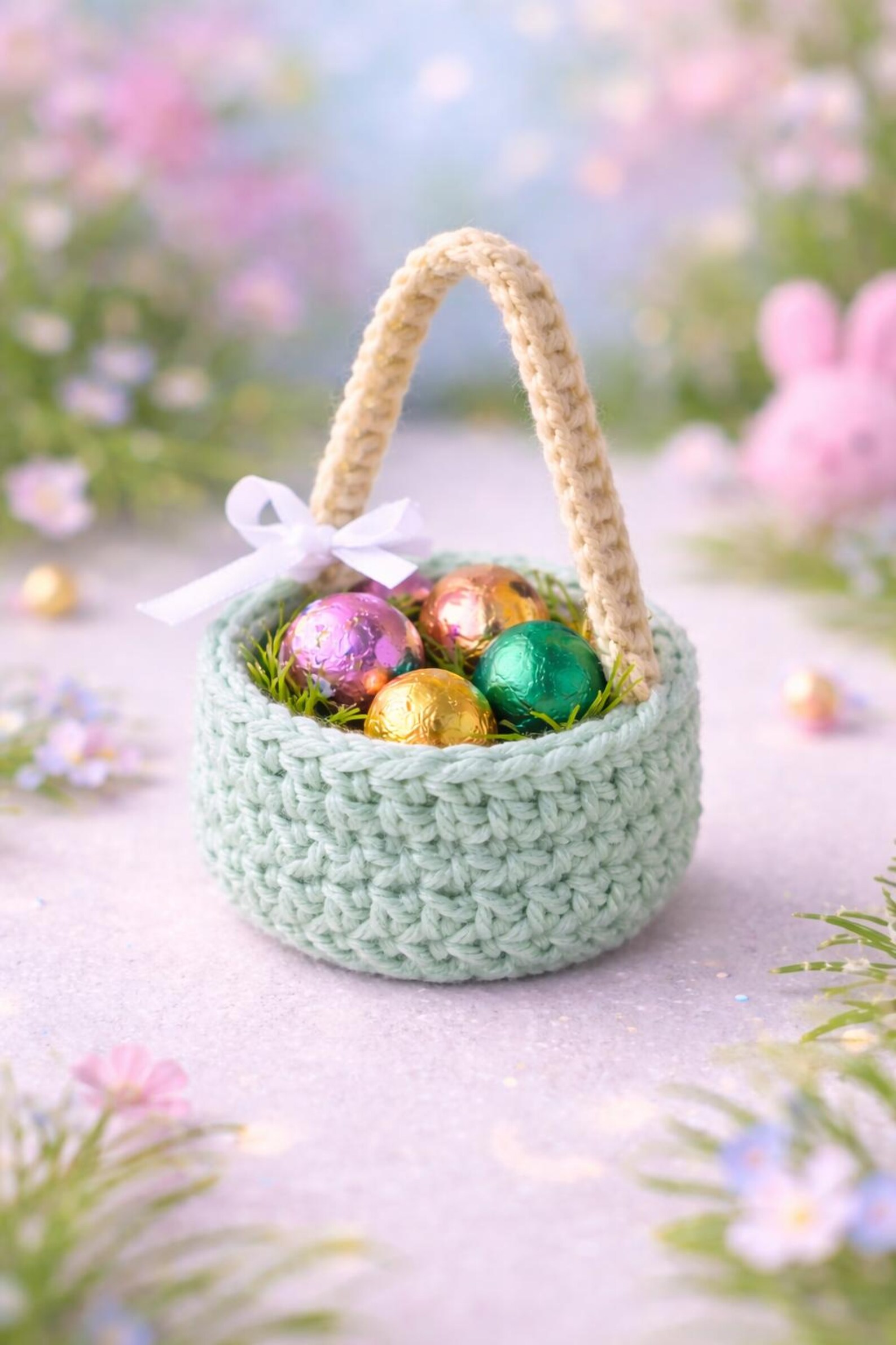 Mini Crochet Easter Basket Pattern, Amigurumi Easter Decor (PDF ...