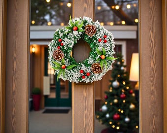 Corona navideña: decoración navideña para bodas e invierno