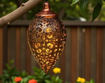 Water Drop Solar Garden Light – Rustic Outdoor Decor