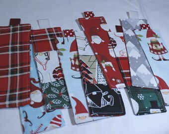 marcapáginas navideños de tela