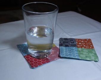 Posavasos acolchados de colores